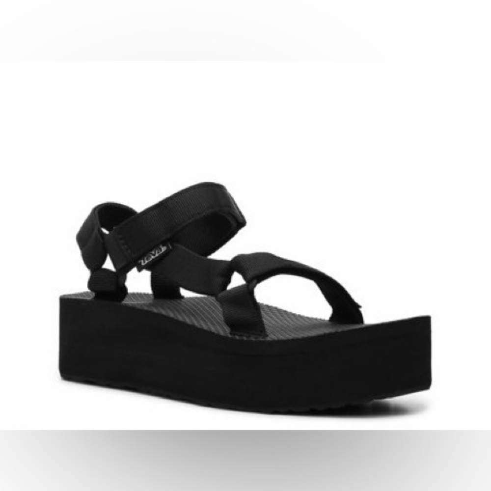 Teva Black Flatform Universal Platform Sandal